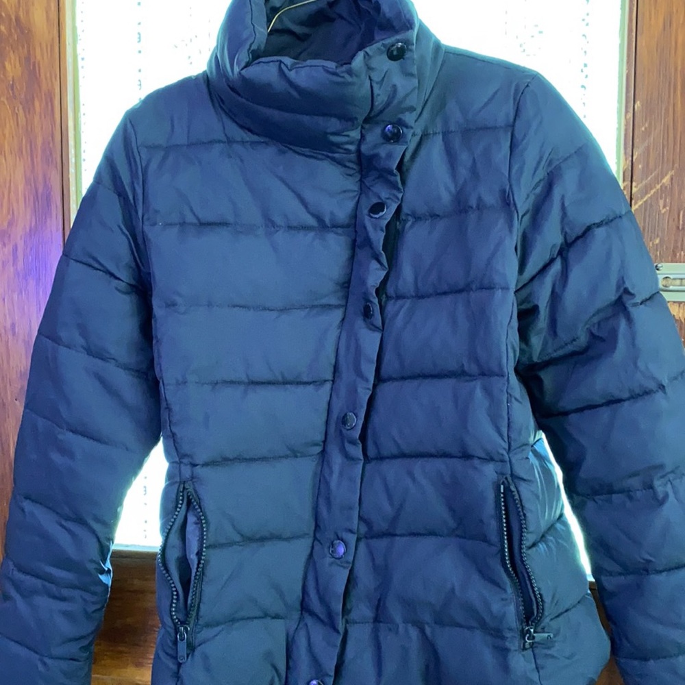 LN women’s black puffer coat with thumbholes and pockets size Small - Picture 5 of 6